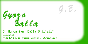 gyozo balla business card